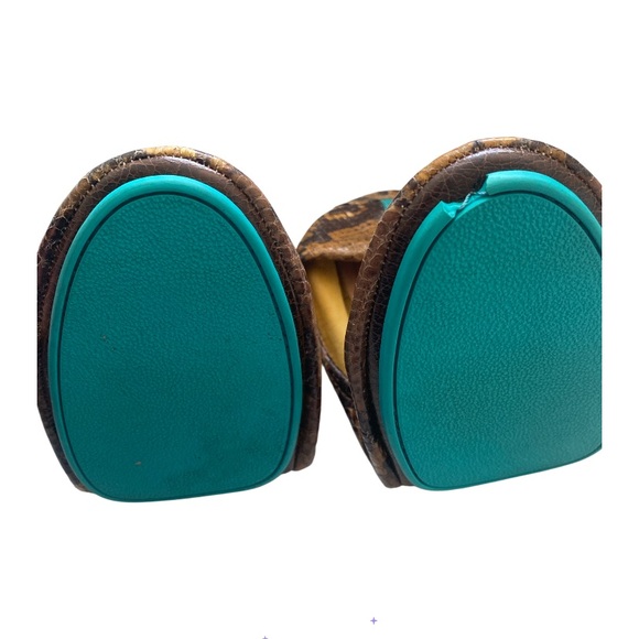 Tieks Mocha snake  size 8 like new left show some damage on the front see photo - Picture 9 of 16